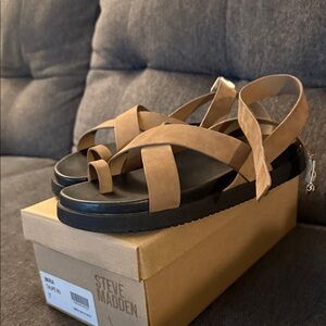 Steve Madden Brown Strappy Sandals
